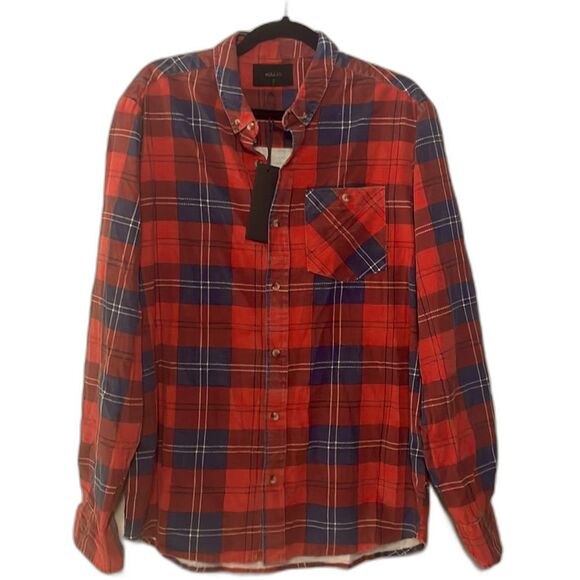 ๐ Host Pick!! ๐๐๏ธ NWT Rollas check plaid shirt-limited edition - Picture 1 of 8